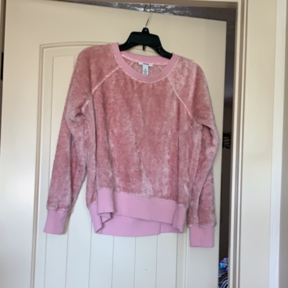 Alfani Sleepwear Pullover Fuzzy Top